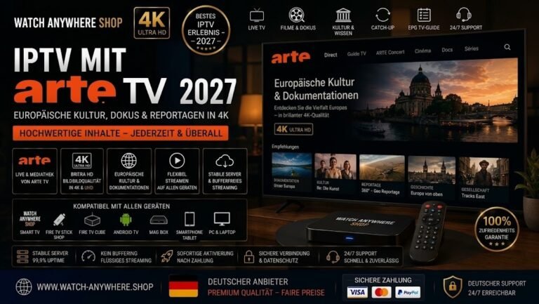 IPTV mit Arte TV 2027 – Europäische Kultur, Dokus & Reportagen in 4K